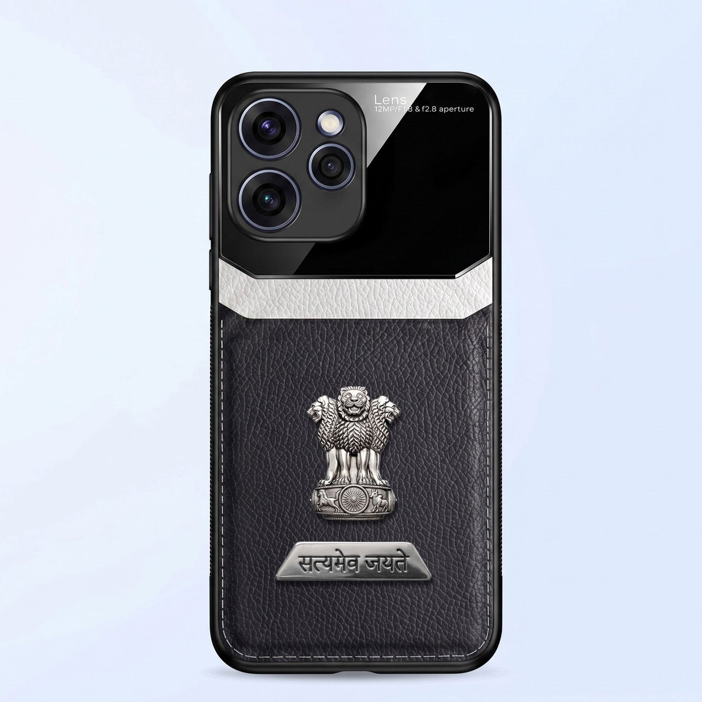 Oppo Reno 15 Pro Mini 5G Satyamev Jayate 2-in-1 Emblem Leather Lens Protective Back Case