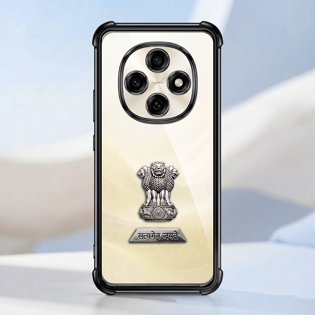 Oppo F31 Pro 5G Satyamev Jayate 2-in-1 Emblem Transparent Shockproof Airbag Case