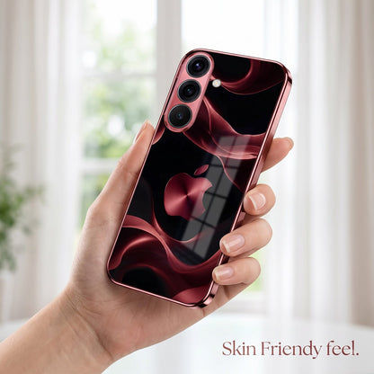 Samsung Galaxy A36 5G Wave Apple Burgundy Electroplated Glass Back Case