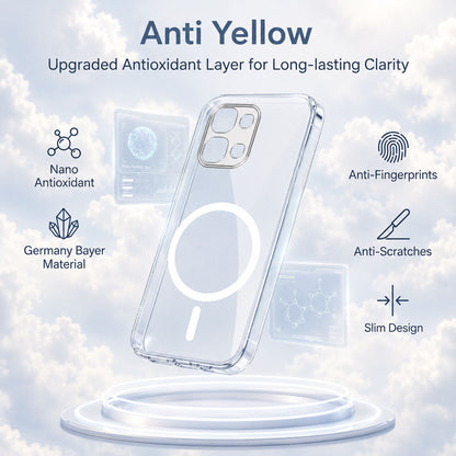 Oppo Reno 13 5G Clear Anti-Yellow MagSafe Protective Case