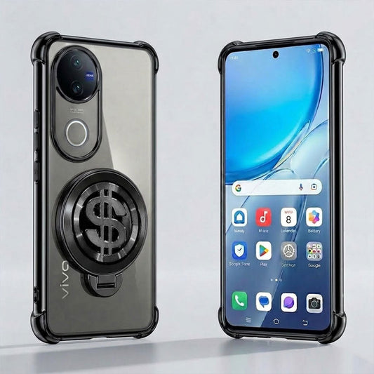 Vivo V50 5G Four Corner Airbags 100% Original Astro Money Magnet Rotating Dollar Case
