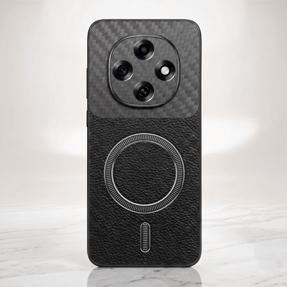 Oppo F31 Pro 5G Carbon Fiber Leather Hybrid MagSafe Magnetic Case