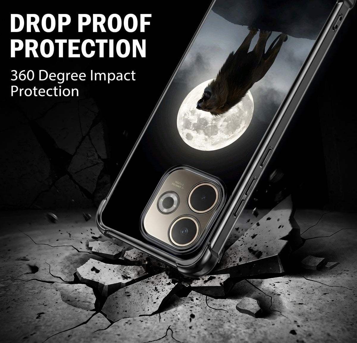 Oppo A5 Pro 5G Lunar Wolf Airbags Printed Back Case