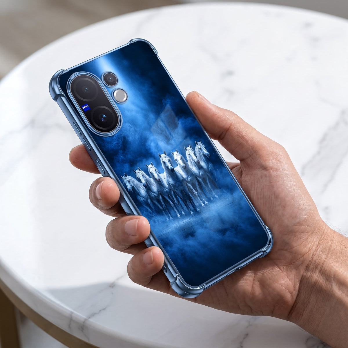 Vivo V60 5G Running Horses Airbags Printed Back Case