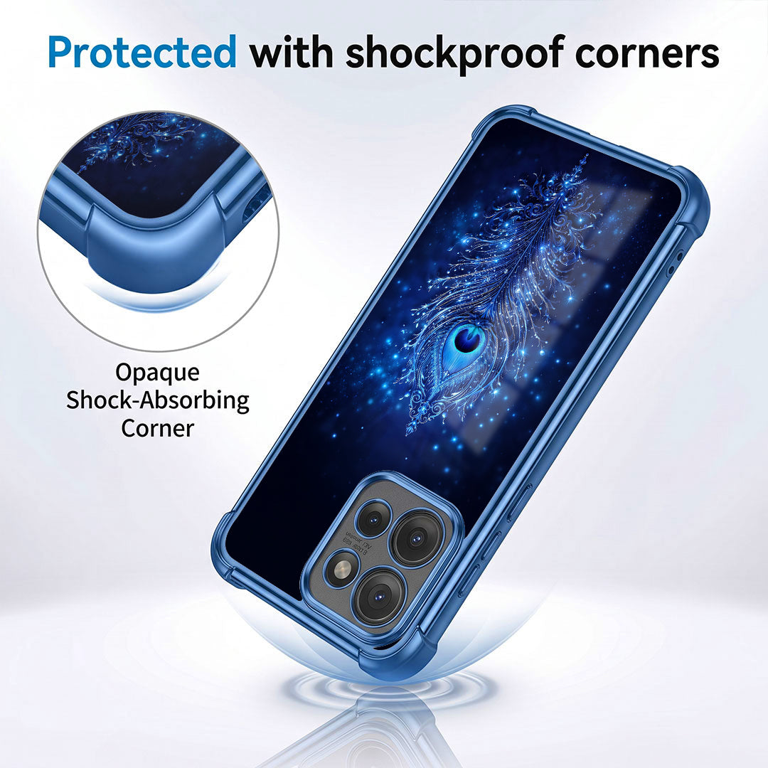 Motorola Edge 50 Neo 5G Premium Peacock Feather Airbags Printed Back Case