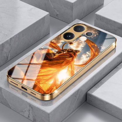 Vivo T4 Pro 5G Divine Hanuman Gold Electroplated Glass Phone Back Case