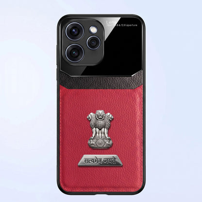 Oppo Reno 15 Pro Mini 5G Satyamev Jayate 2-in-1 Emblem Leather Lens Protective Back Case