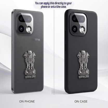Realme 16 Pro+ 5G Compatible Satyamev Jayate 3D Metal Emblem Sticker