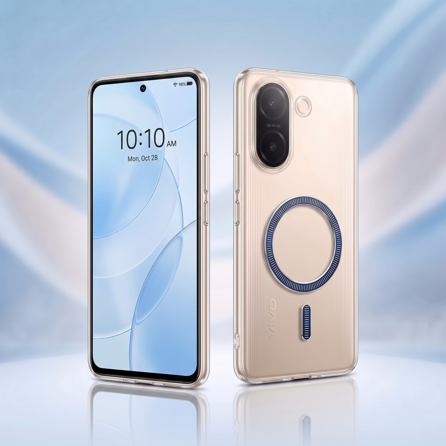 Vivo V60e 5G Transparent Anti-Yellow MagSafe Shockproof Case