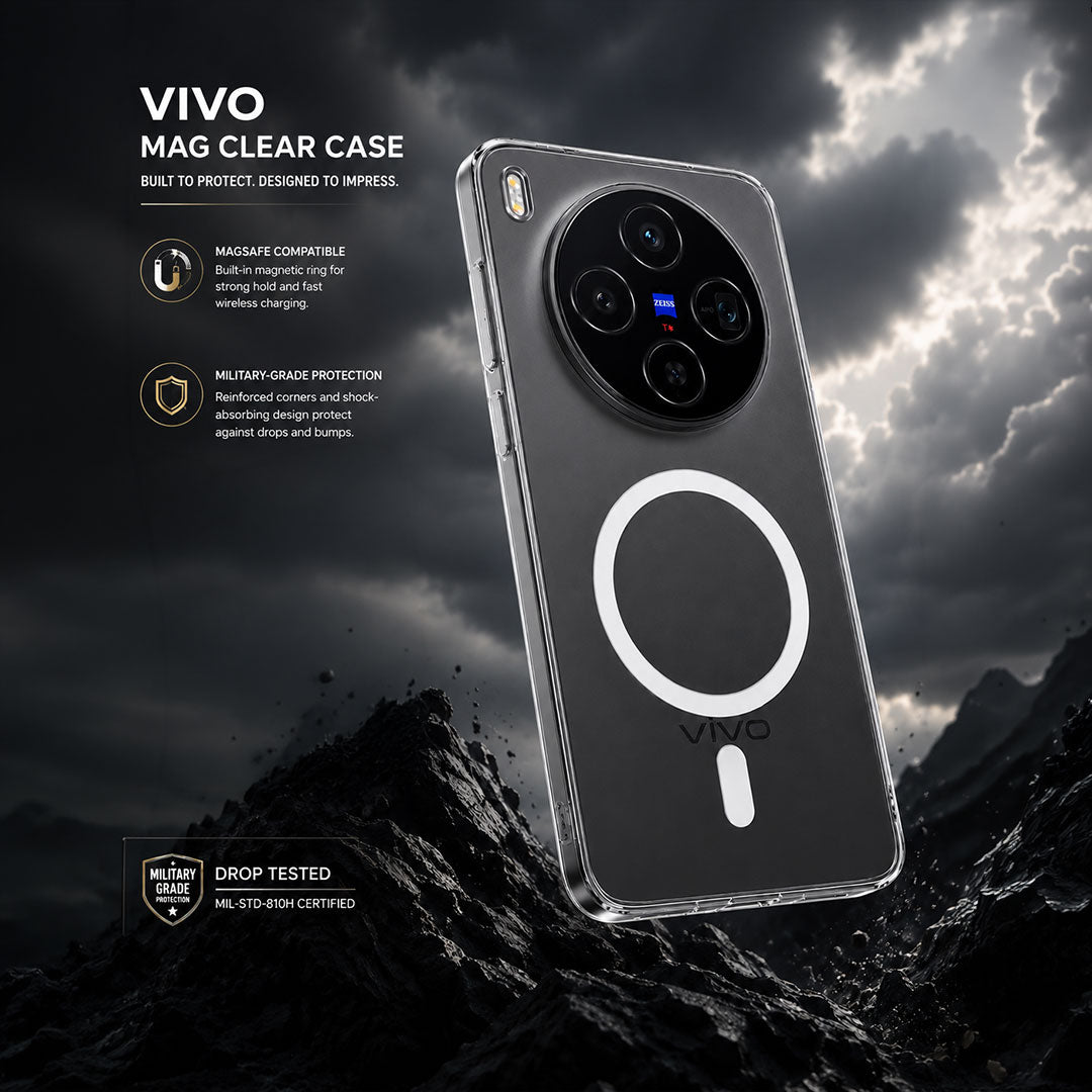 Vivo X300 5G Clear Anti-Yellow MagSafe Protective Case
