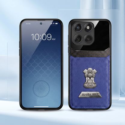 Motorola Edge 60 Fusion 5G Satyamev Jayate 2-in-1 Emblem Leather Lens Protective Back Case