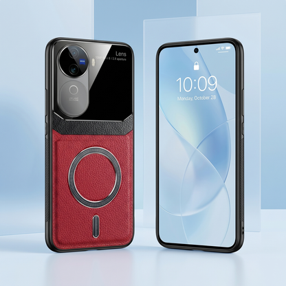 Vivo V40e 5G Premium Magsafe Magnetic Leather Lens Protective Case