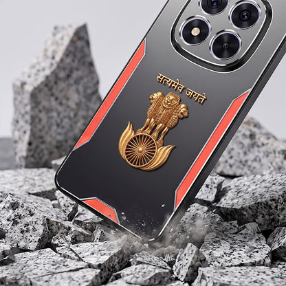 Redmi Note 14 Pro+ 5G Satyamev Jayate 3D Metal Aluminium Back Case