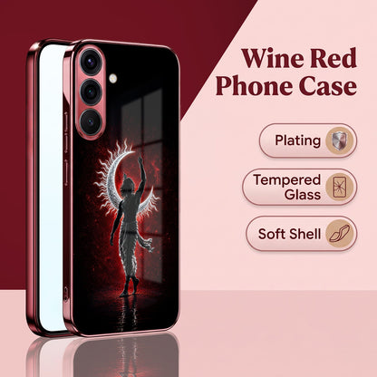 Samsung Galaxy A36 5G Crimson Divine Burgundy Electroplated Glass Back Case