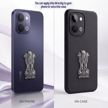 Vivo Y21 5G Compatible Satyamev Jayate 3D Metal Emblem Sticker