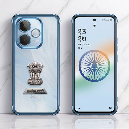 Oppo A5 Pro 5G Satyamev Jayate 2-in-1 Emblem Transparent Shockproof Airbag Case