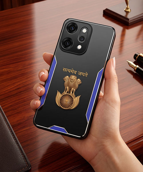 Oppo Reno 14 5G Satyamev Jayate 3D Metal Aluminium Back Case