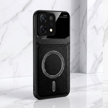 Oppo Reno 14 5G Premium Magsafe Magnetic Leather Lens Protective Case