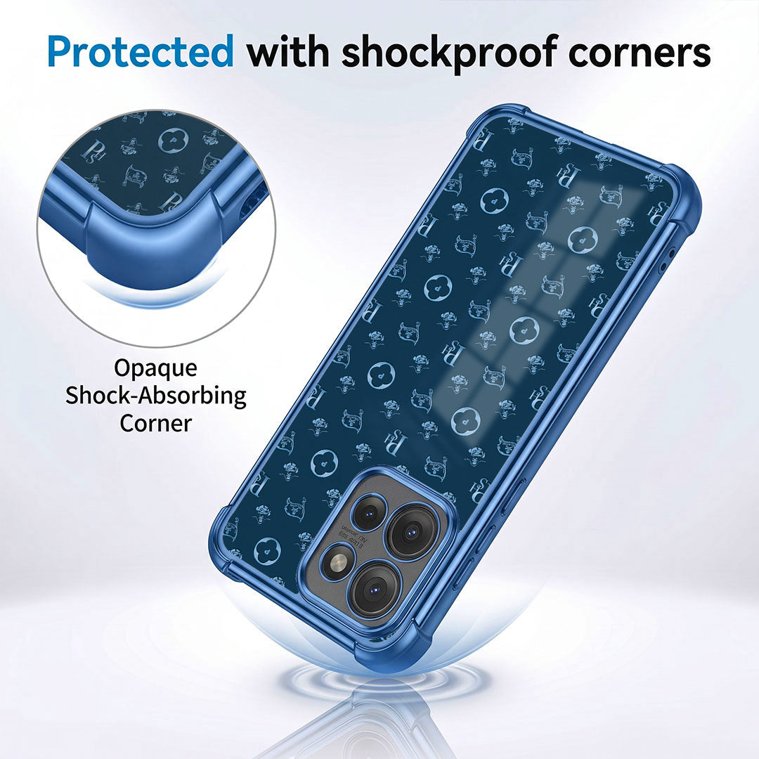 Motorola Edge 50 Neo 5G Luxury Monogram Blue Airbags Printed Back Case