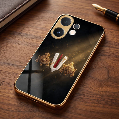 Vivo T4 Pro 5G Royal Heritage Edition Gold Electroplated Glass Phone Back Case