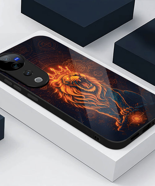 Vivo V40 Pro 5G Premium Acrylic Shockproof Glass Back Case (King of Cosmos)