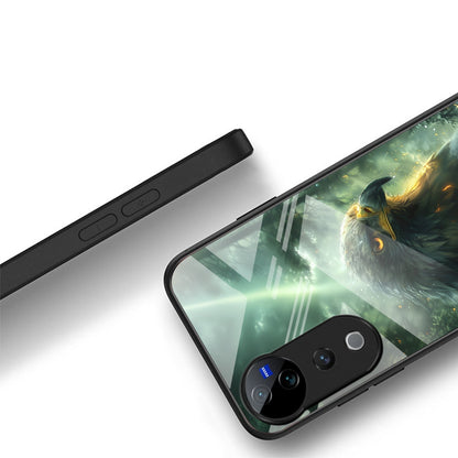 Vivo V40 Pro 5G Premium Acrylic Shockproof Glass Back Case (Eagle Case)