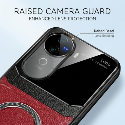 Vivo V40e 5G Premium Magsafe Magnetic Leather Lens Protective Case