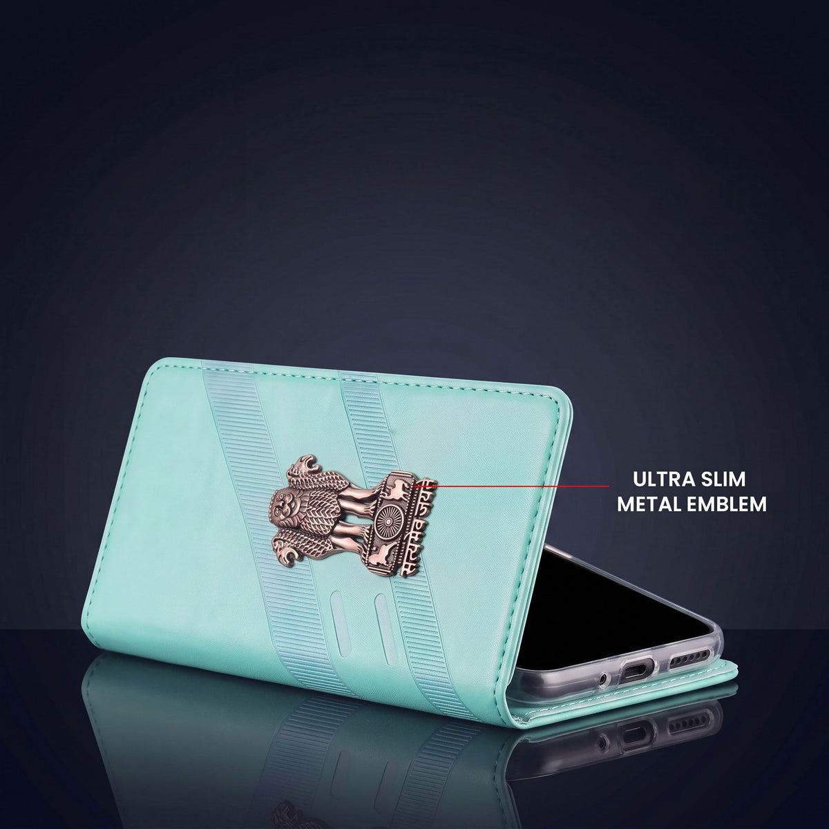 Redmi Note 14 Pro Plus 5G Satyamev Jayate 3D Emblem Magnetic Flip Wallet Case