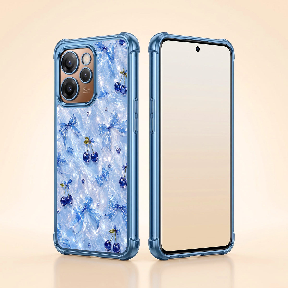 Oppo Reno 15 Pro Mini 5G Blue Cherry Airbags Printed Back Case