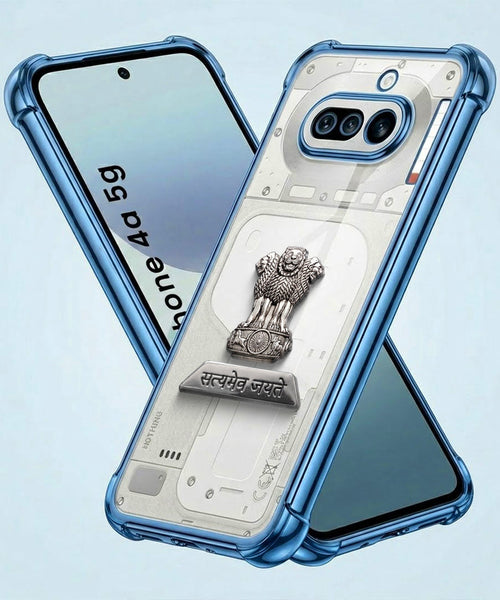 Nothing Phone 4a 5G Satyamev Jayate 2-in-1 Emblem Transparent Shockproof Airbag Case