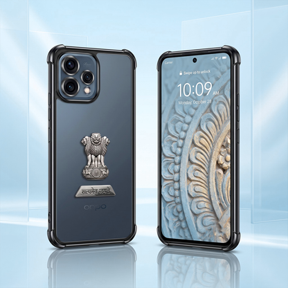 Oppo Reno 15 5G Satyamev Jayate 2-in-1 Emblem Transparent Shockproof Airbag Case
