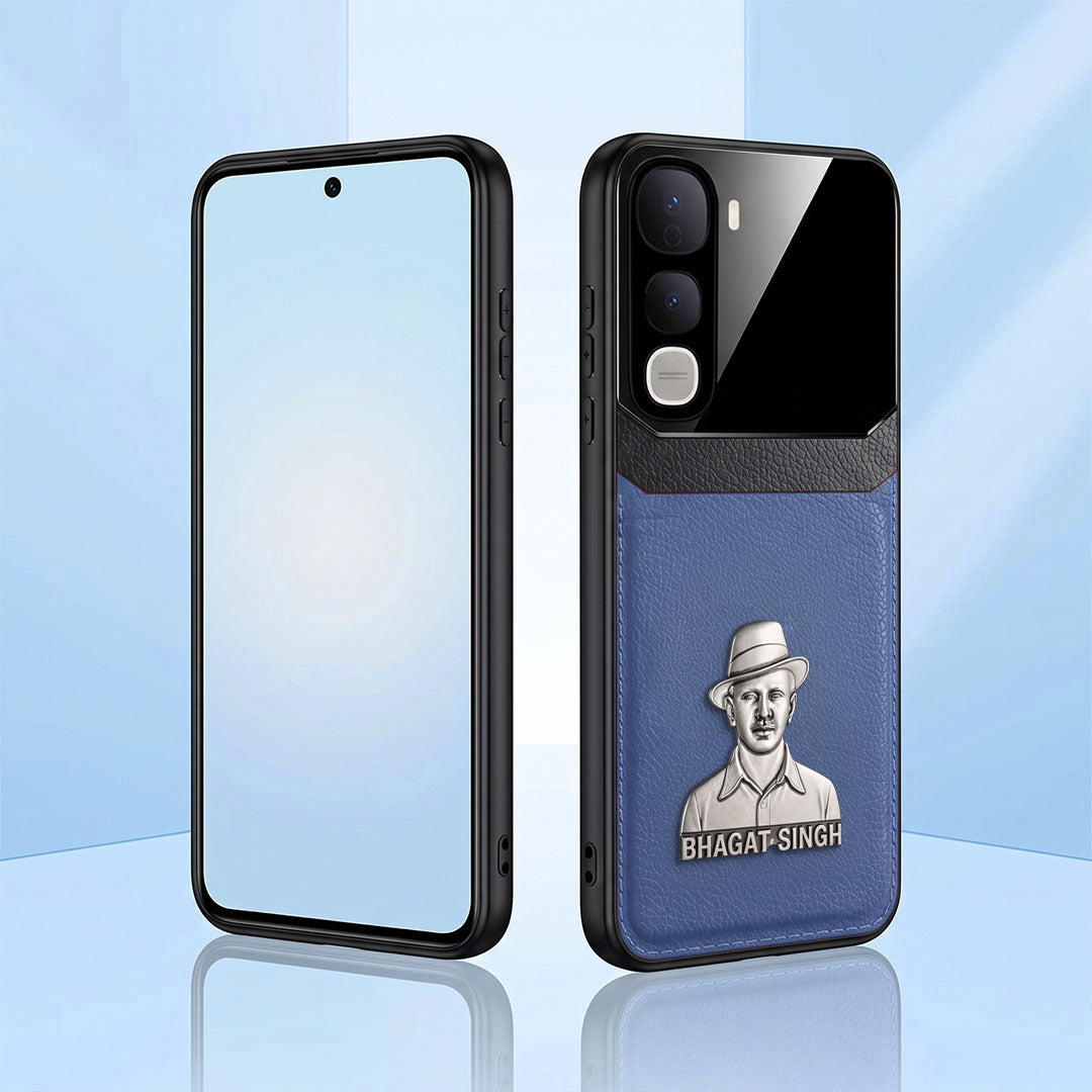 Vivo Y400 Pro 5G Shaheed Bhagat Singh 3D Metal Leather Back Case