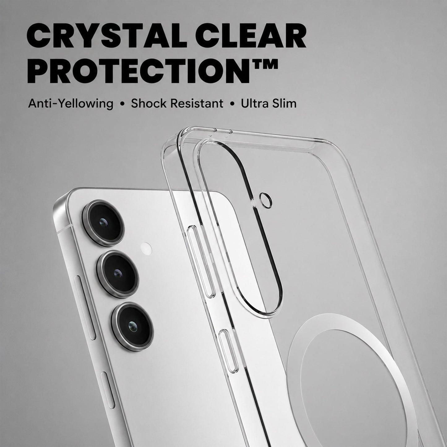 Samsung Galaxy S25 FE 5G Clear Anti-Yellow MagSafe Protective Case