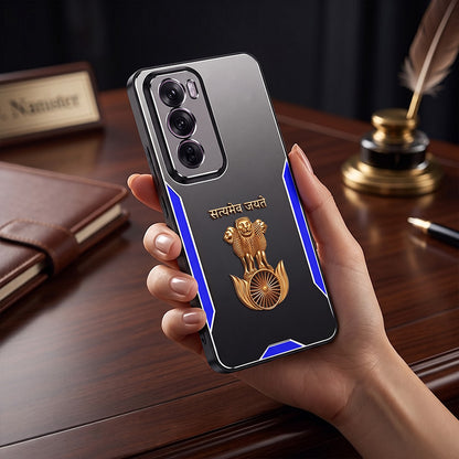 Oppo Reno 12 Pro 5G Satyamev Jayate 3D Metal Aluminium Back Case