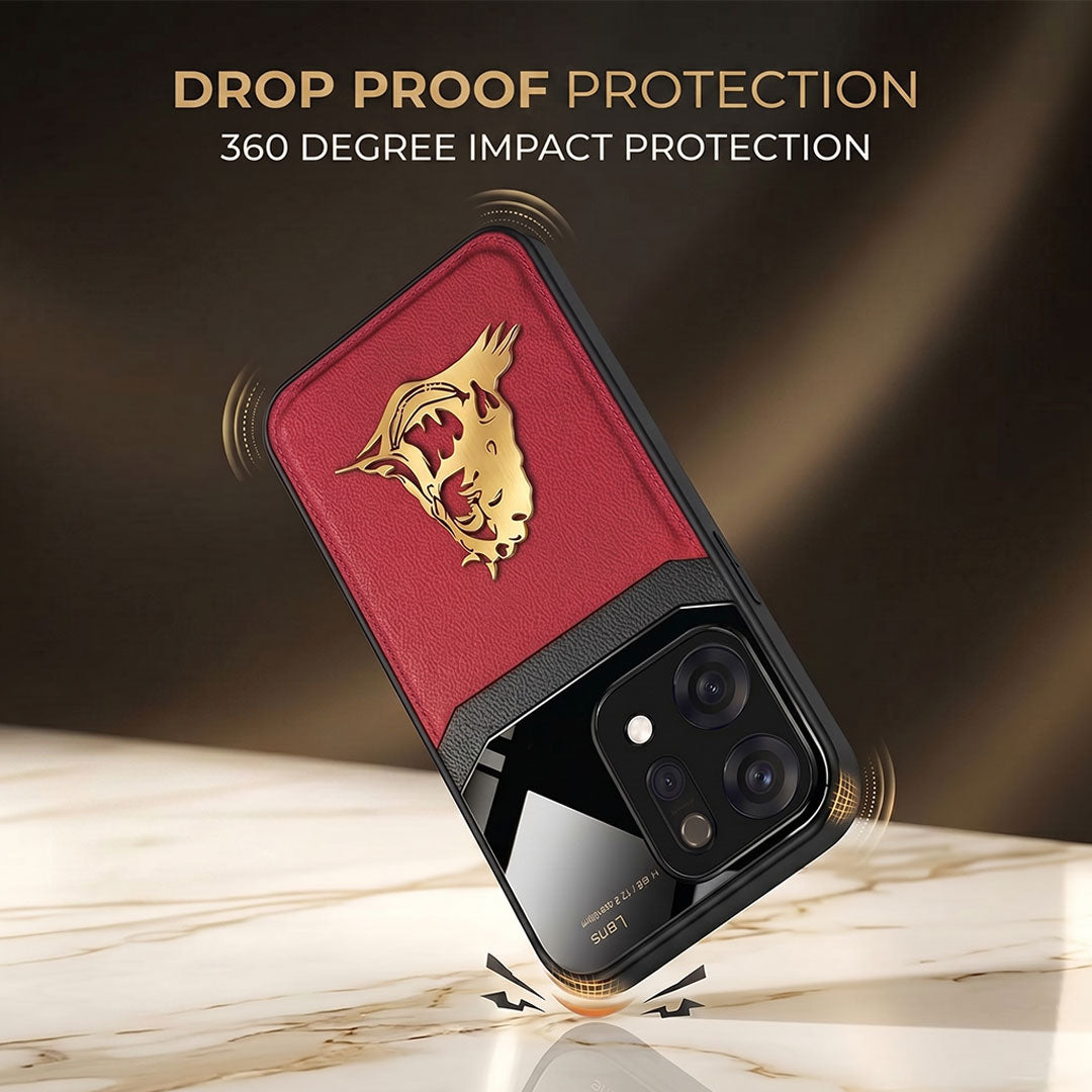 Oppo Reno 14 5G Mahadev 3D Gold Metal Leather Back Case