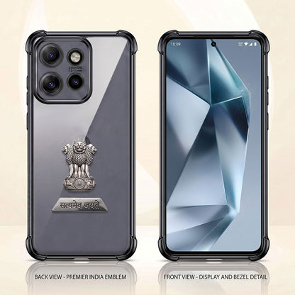 Motorola Edge 50 Neo 5G Satyamev Jayate 2-in-1 Emblem Transparent Shockproof Airbag Case