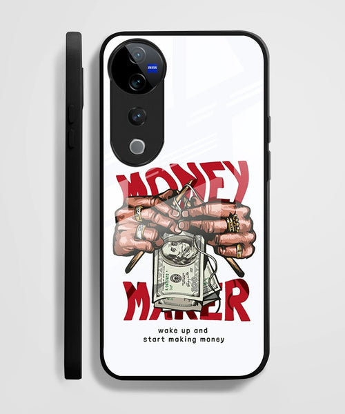 Vivo V40 Pro 5G Premium Acrylic Shockproof Glass Back Case (Money Maker)