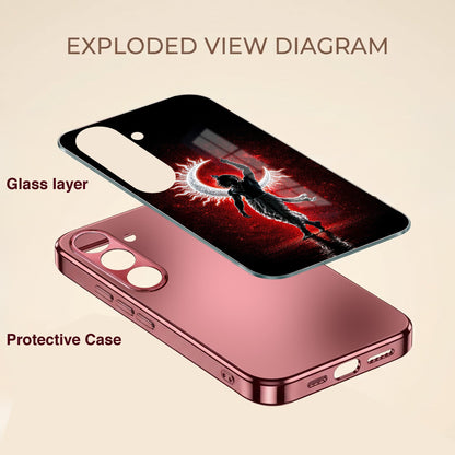 Samsung Galaxy A36 5G Crimson Divine Burgundy Electroplated Glass Back Case