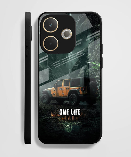 Oppo A5 Pro 5G Premium Acrylic Shockproof Glass Back Case (Jeep Case)