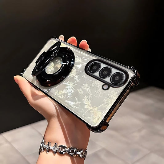 Samsung Galaxy M56 5G Original Luxury Magnifier Ring Stand Shockproof Airbags Corner Case