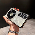 Samsung Galaxy M56 5G Original Luxury Magnifier Ring Stand Shockproof Airbags Corner Case