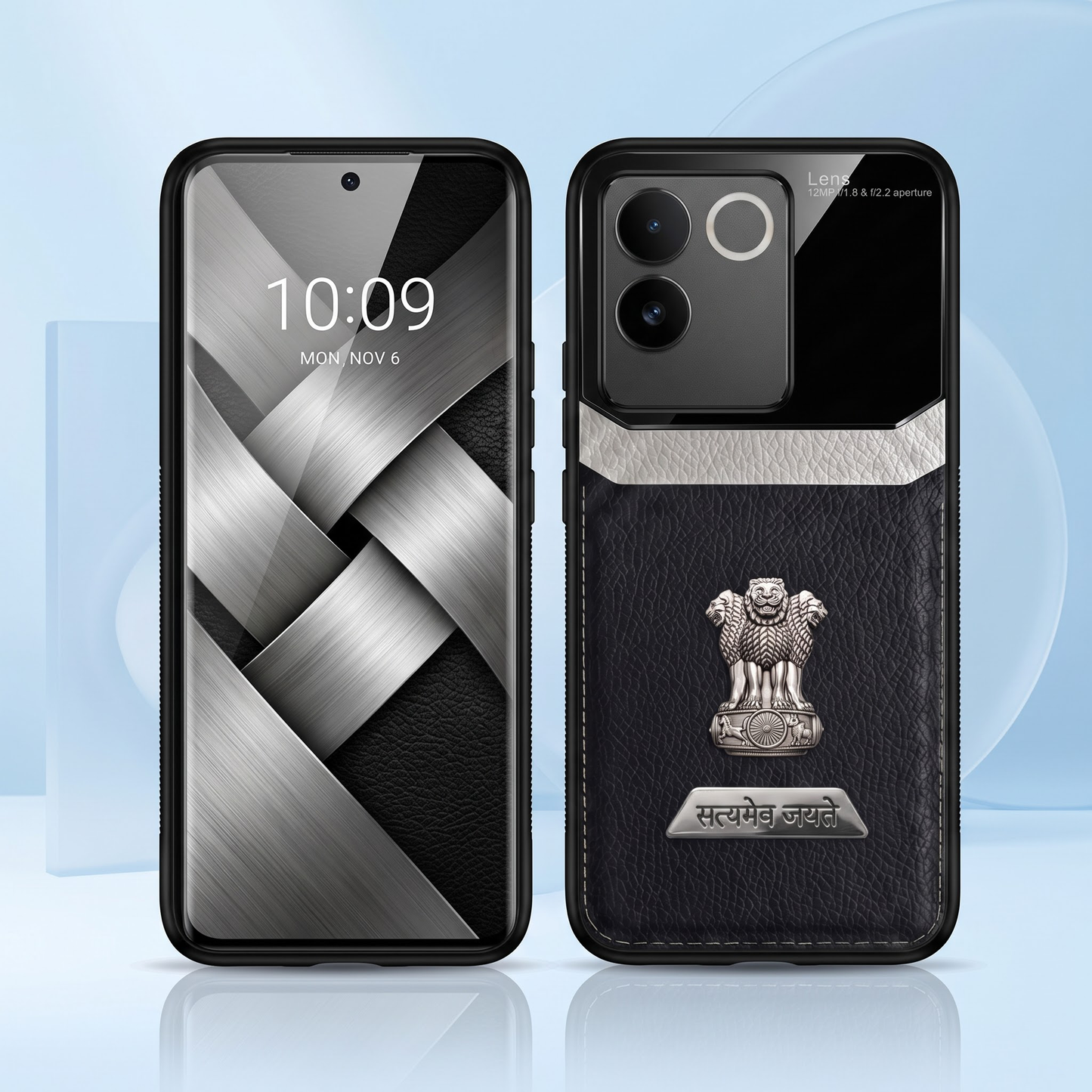 Vivo T2 Pro 5G Satyamev Jayate 2-in-1 Emblem Leather Lens Protective Back Case