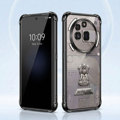 Nothing Phone 3a Pro 5G Satyamev Jayate 2-in-1 Emblem Transparent Shockproof Airbag Case