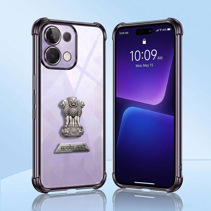 Oppo K13 5G Satyamev Jayate 2-in-1 Emblem Transparent Shockproof Airbag Case