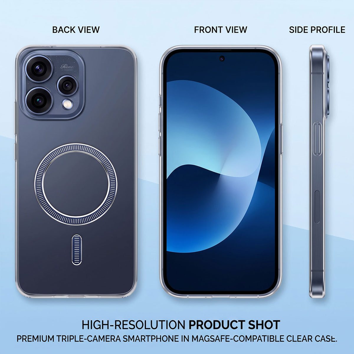 Oppo Reno 15 Pro Mini 5G Transparent Anti-Yellow MagSafe Shockproof Case