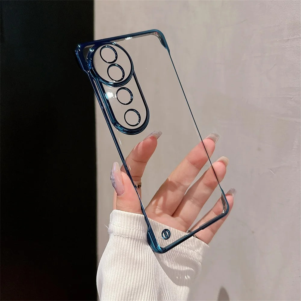 clear vivo v40 case with green edges