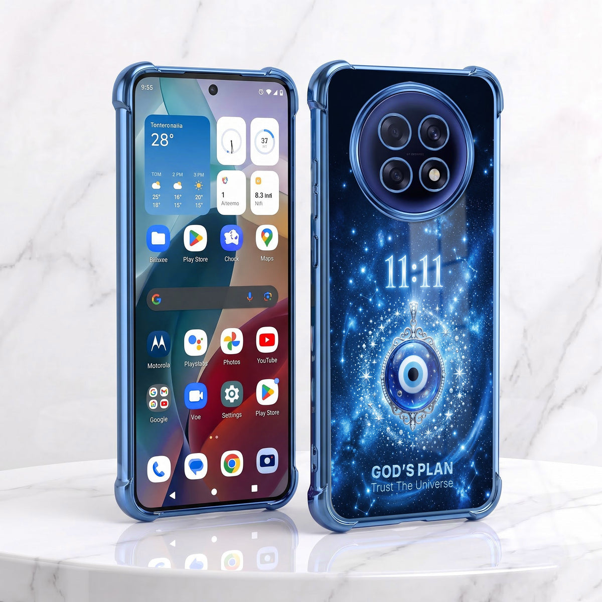 Oppo F31 Pro+ 5G Premium God’s Plan Evil Eye Airbags Printed Back Case