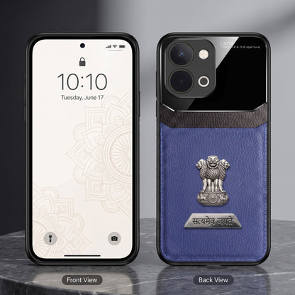 Vivo T5x 5G Satyamev Jayate 2-in-1 Emblem Leather Lens Protective Back Case