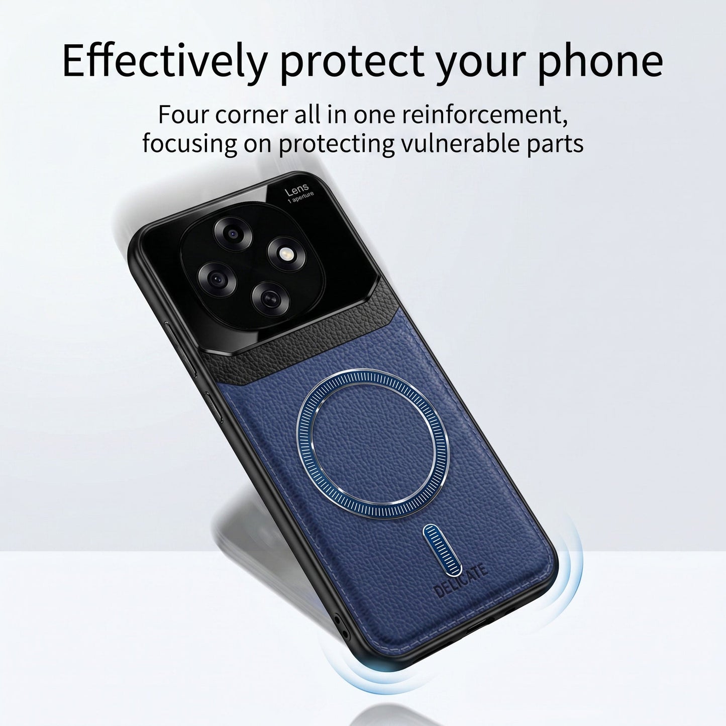 Oppo F31 Pro 5G Premium Magsafe Magnetic Leather Lens Protective Case