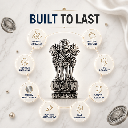 Oppo K14 5G Compatible Satyamev Jayate 3D Metal Emblem Sticker
